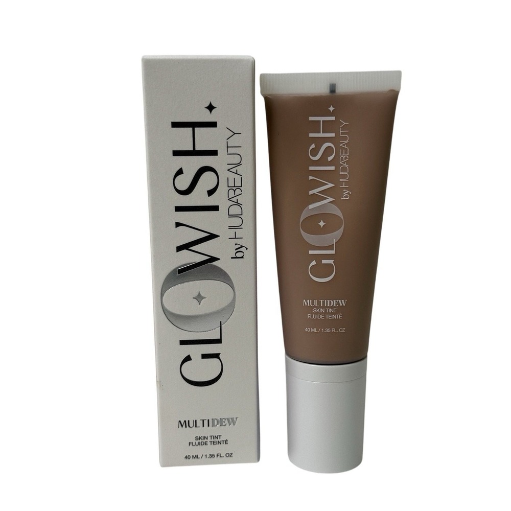 Huda‎ Beauty Womens GloWish Multidew Skin Tint 07 Tan Light Dewy Glow Foundation